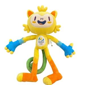 Vibrant Olympic Mascot Plush Toy -‎ Yellow, Blue, Green, Orange